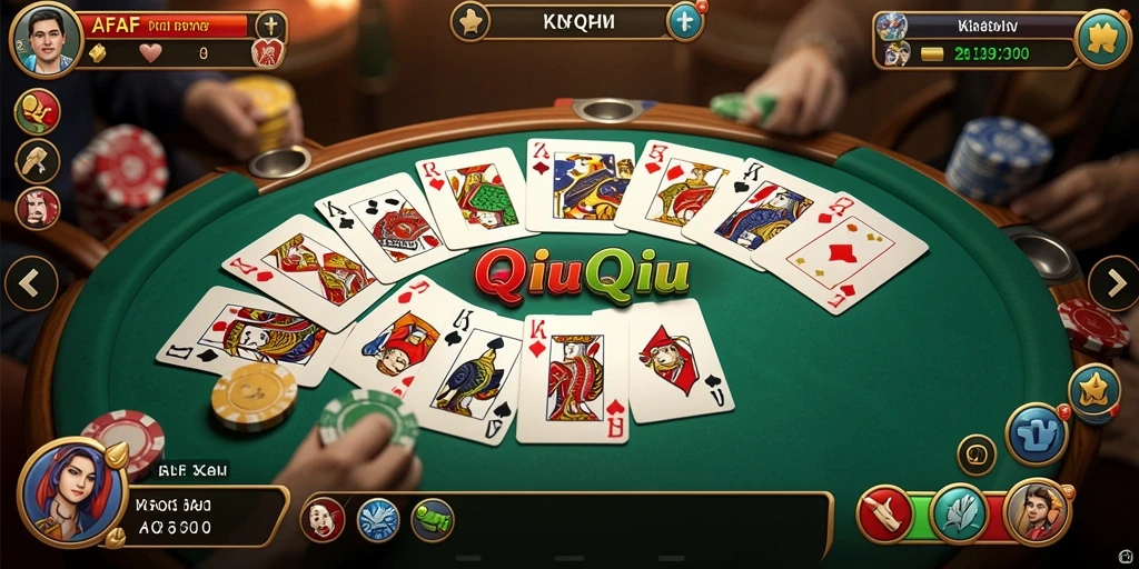 Tampilan gameplay seru dalam AFAF, permainan QiuQiu yang menarik.