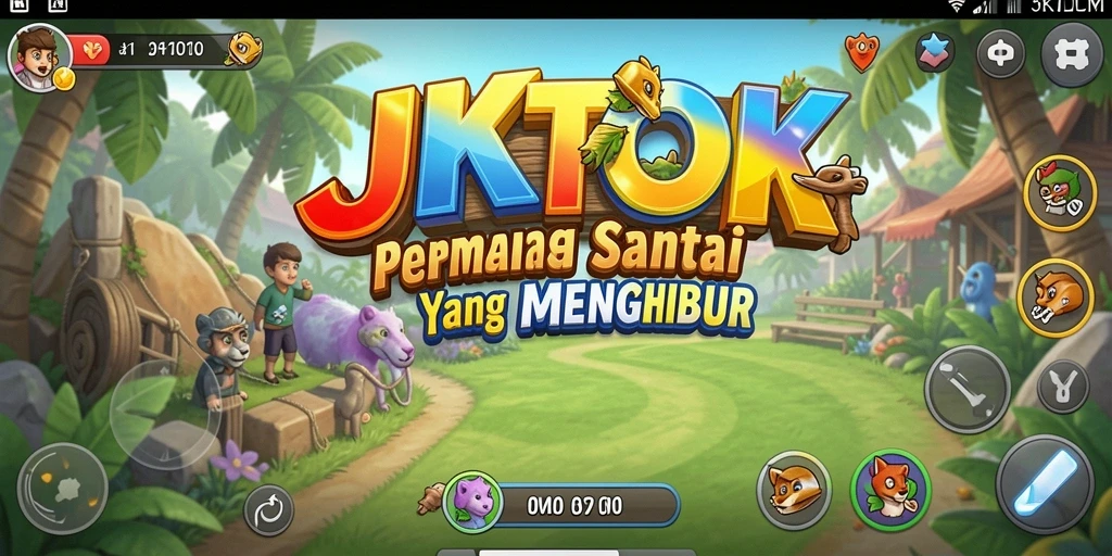Screenshot utama JKTOK menunjukkan gameplay yang menarik dan interaktif.