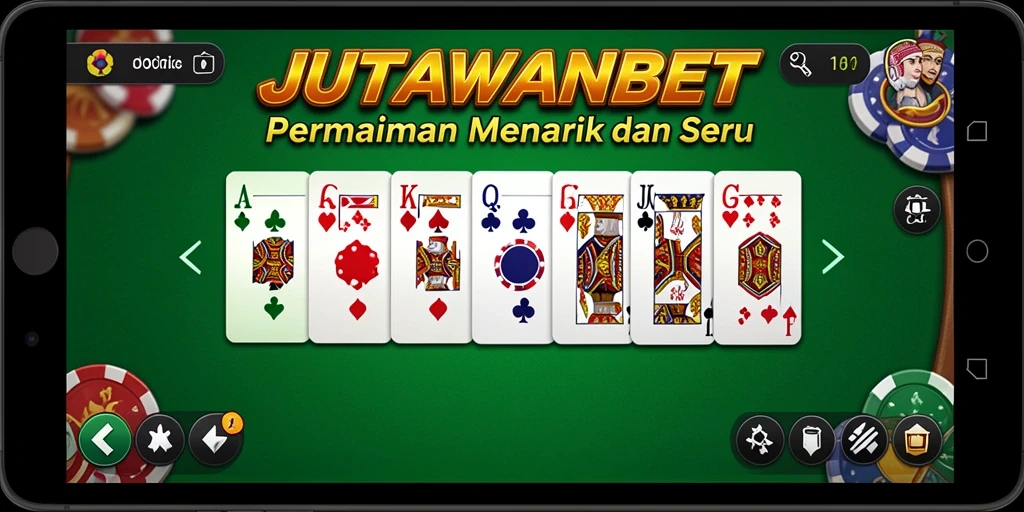Tampilan gameplay seru dalam permainan Domino JUTAWANBET.