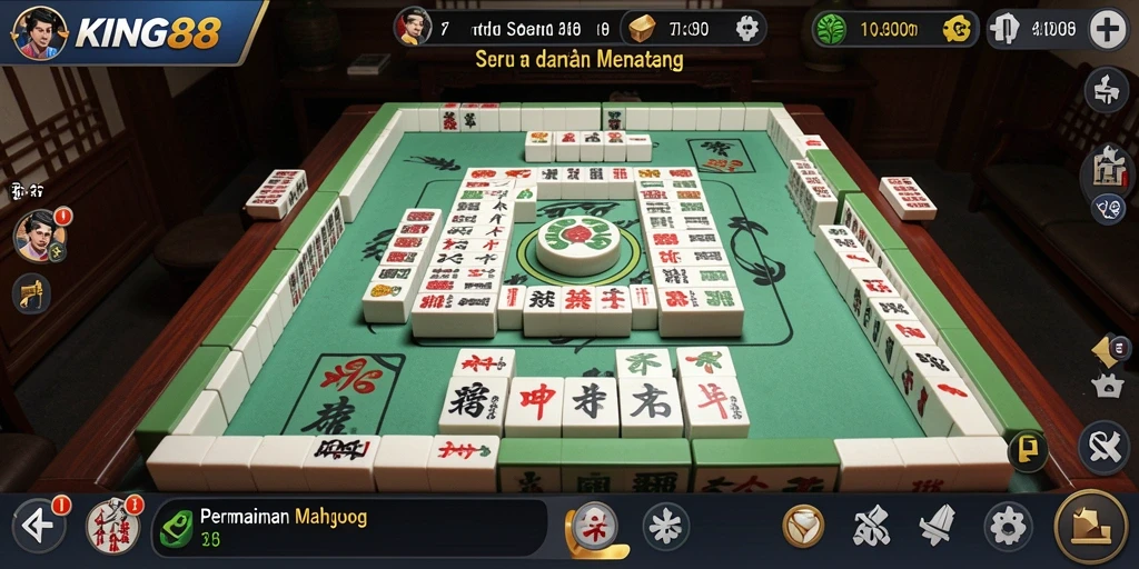 Screenshot gameplay KING88 menampilkan tantangan Mahjong yang menarik.