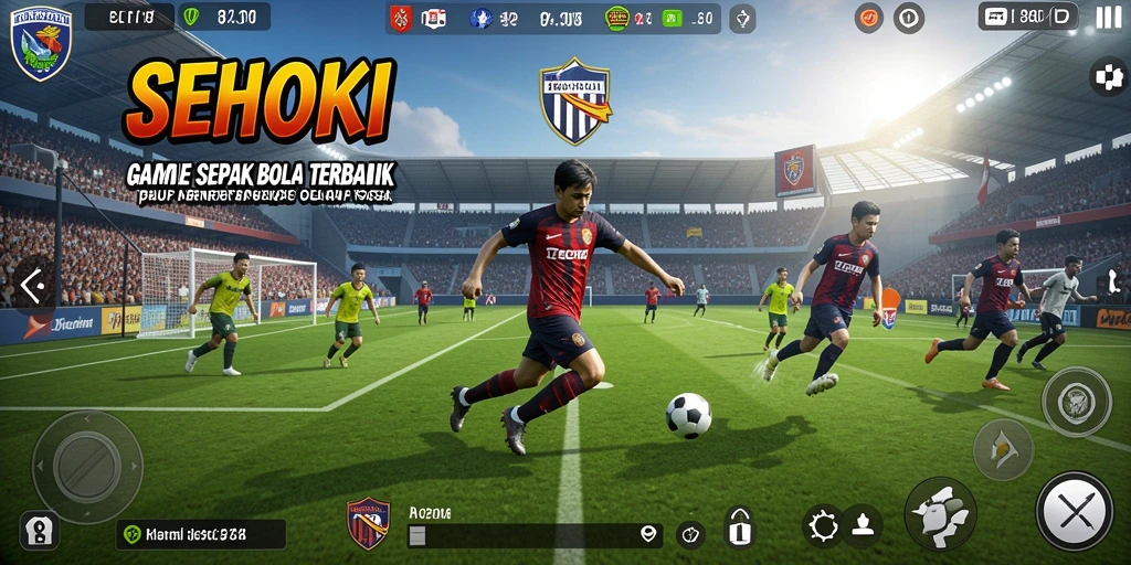 Tampilan gameplay SEHOKI dengan aksi pemain di lapangan.