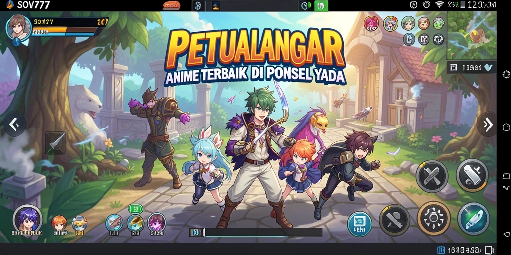 Screenshot gameplay SOV777 dengan karakter anime yang menarik.