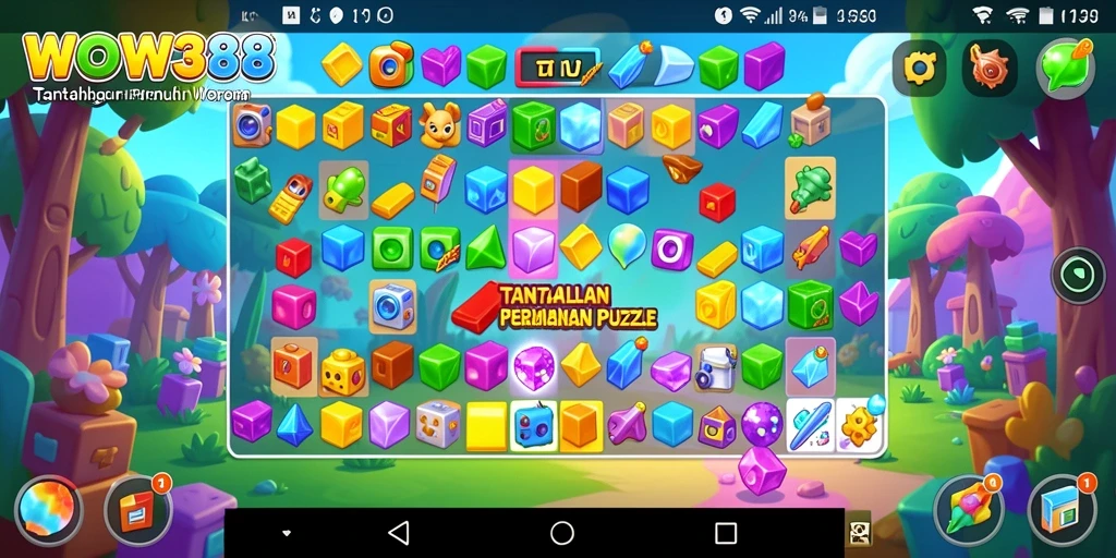 Tampilan gameplay <strong>WOW388</strong> yang menarik dalam menyelesaikan teka-teki.
